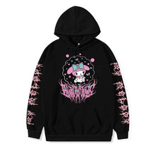 Medium Melody Hoodie Kawaii Pullover Sweatshirt Hello Kitty Japanese Kuromi - £15.56 GBP