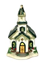 Cobblestone Corners Christmas Village 2003 Country Village Church Light - $10.22