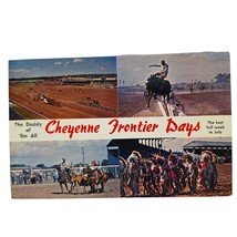 Postcard Cheyenne Frontier Days The Daddy Of &#39;Em All WY Chrome Unposted - £5.51 GBP