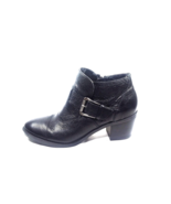 NATURALIZER Women Ankle Boot Size 7 WIDE Black Leather Biker Western N5 Comfort - $27.99