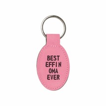 Funny Grandma Gifts Best Effin Oma Ever Engraved Leatherette Keychain fo... - £8.76 GBP