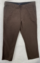 Banana Republic Pants Mens 36x32 Brown Hound&#39;s-tooth t Dawson Cotton Stripes - £23.73 GBP