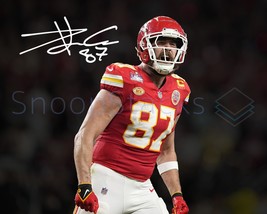 Travis Kelce Signed 8x10 Glossy Photo Autographed RP Poster Wall Art Decor Merch - £13.42 GBP