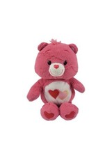 Care Bear Love A Lot Plush Stuffed Animal Pink w Red Hearts 13&quot; Toy - £11.67 GBP