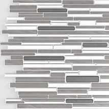 Dundee Deco White Grey Faux Mosaic PVC 3D Wall Panel, 3.1 ft X 1.6 ft (95cm X 48 - $17.63+