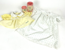 Vintage Cabbage Patch Kids Coleco Lot Yellow Dress Rosebud Gown Sippy Cu... - $18.00