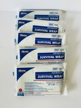 5 X Dukal Emergency Rescue Space Thermal Mylar Wrap Blanket 84” x 52” - £7.86 GBP