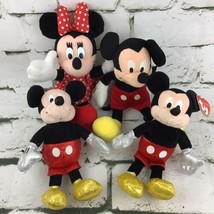 Walt Disney Characters Mickey Minnie Mouse Plush Lot Of 4 Stuffed Animal... - £15.54 GBP