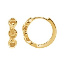 14K Yellow Gold Anchor Link Hoop Earring - $405.82