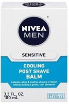 Nivea Men Sensitive Cooling Post Shave Balm 3.3 Fl Oz Pack of 2 No Alcohol - £8.72 GBP
