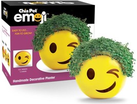 Chia Pet Planter - Emoji Planter - Winky - £15.92 GBP