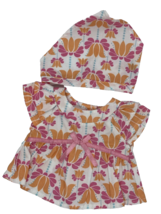 American Girl Bitty Baby Pink &amp; Orange Top and Matching Scarf - £22.77 GBP