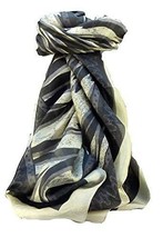 Mulberry Silk Contemporary Square Scarf Ita Black by Pashmina &amp; Silk - £21.25 GBP