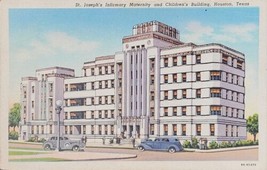 St Josephs Infirmary Maternity Children Hospital Houston Texas VNT Postcard - $5.45