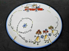 Spose Wedding 8&quot; Plate Italy Something Old Borrowed &amp; Blue Bridesmaids Wall - £11.18 GBP