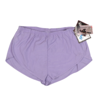 NOS Vtg 90s Nike Womens Large Spell Out Lined Nylon Jogging Running Shorts Lilac - $79.15