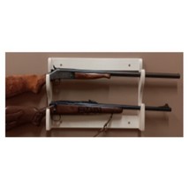 Pine 2 Place Gun Rack Rifle Shotgun Wall Mount Display - $14.99
