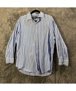 Ralph Lauren Dress Shirt Mens Extra Large 17 32/33 Striped Blue Phillip ... - £6.42 GBP