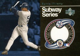 2001 Upper Deck Subway Series Game Jersey Bernie Williams BW Yankees - £9.83 GBP
