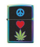 Zippo Lighter - Peace Sign Spectrum Finish - 854434 - $37.32