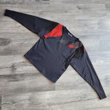 Vintage Itsuko Takeda Suede Poly Blouse Top Shirt Womens Small Black Des... - $23.50