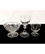 Lot of 3 Random Glass Stemware Pieces, 2 Cordial/Liqueur, 1 Sherbet, Vin... - £11.57 GBP