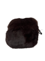 1960s  Vintage LUXURIOUS DK BROWN REAL FUR MUFF HAND WARMER  Med size - $921.99 MXN