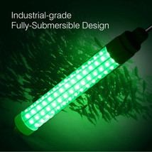 12V Green Led Underwater Submersible Fishing Light Night Crappie Shad Sq... - $35.99