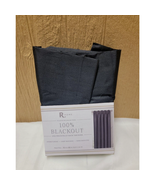 R Home Platinum Collection Blackout Pinch Pleated Back Tab Panel Charcoa... - $28.00