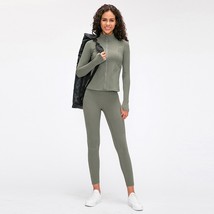 NWT 2023 Stretcy Fabric Fit Sport Jacket Women Full Zipper  Gym Fitness Coat wit - £94.89 GBP