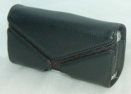 NEW Universal 3x2x1&quot; Fit BLACK LEATHER Magnetic Cell Phone Pouch Case holster - £3.71 GBP