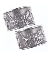 2 Antique Chinese Silver repousse napkin rings - $445.50