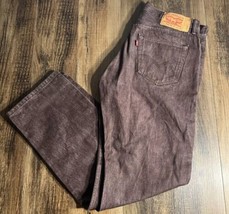 Levi&#39;s 501 XX Men&#39;s Straight Leg Button-Fly Burgundy Maroon Jeans  42x30... - $36.86