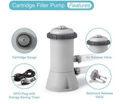 Intex Krystal Clear 530 GPH Above Ground Cartridge Filter Pump (28603EG) - £46.91 GBP