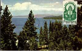 Lake Tahoe California CA Elevated View from Hillside Vintage  Postcard (D4) - £4.61 GBP