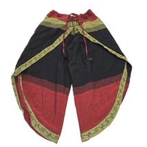 Tribal Harem Wide Leg Pull On Pixie Pants Nepal Festival Boho Hippie Gyp... - $19.17