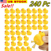 Lot of 240 Pack Mini Rubber Ducky Float Duck Baby Bath Toy, Shower Bath Party - £46.70 GBP