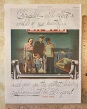 Vintage Print Ad Chrysler Boat Buy More War Bond Family Boating 1940s 13.5x10.25 - £11.55 GBP