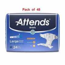 48 Ct Attends Adult Incontinence Brief LARGE 44 to 58 Heavy Absorbency D... - £37.35 GBP