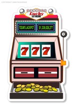 Good Luck 7 Lucky Slot Machine Las Vegas Car Truck Window Bumper Sticker... - £3.17 GBP