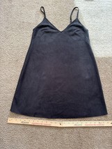 Wilfred Free Womens Black Suede Sleeveless Mini Bodycon Dress Sz S - £18.39 GBP