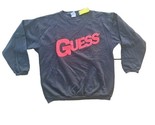 Vtg 90s Guess Products Sweater Adult LARGE Gray Crewneck Sweatshirt USA NOS - $39.55