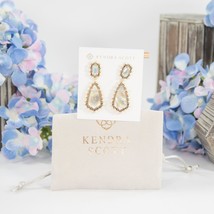 Kendra Scott Beaded Camry Gold Abalone Statement Earrings NWT - £65.83 GBP
