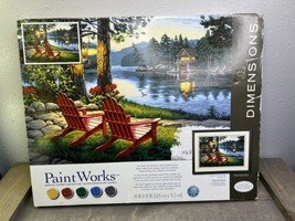 Dimensions-Paint Works Paint By Number Adirondack Evening Dimensions Bri... - £31.06 GBP