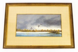 Al Barker (b. 1941) NJ Artist Oil On Board Painting &quot;A Marsh Scene&quot; 1987 - £326.79 GBP