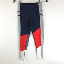 C9 Champion Womens Leggings Colorblock Navy Blue Gray Orange Size S - £7.62 GBP