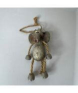 Bert Anderson Handcrafted Elephant Hanging Ornament Whimsical Folk Art - $221.94 MXN