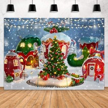 7X5Ft Christmas Candy House Photography Backdrop Whoville Decoration Win... - £23.52 GBP