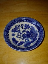 Vintage Blue Willow 5 7/8&quot; Berry Bowl Made In Occupied JAPAN-CRAZING/TINY Nick - £11.18 GBP