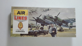 Vintage 1964 Air Lines #9801 Junkers JU 88 Bomber 1/72 Model Kit Complete - $23.95